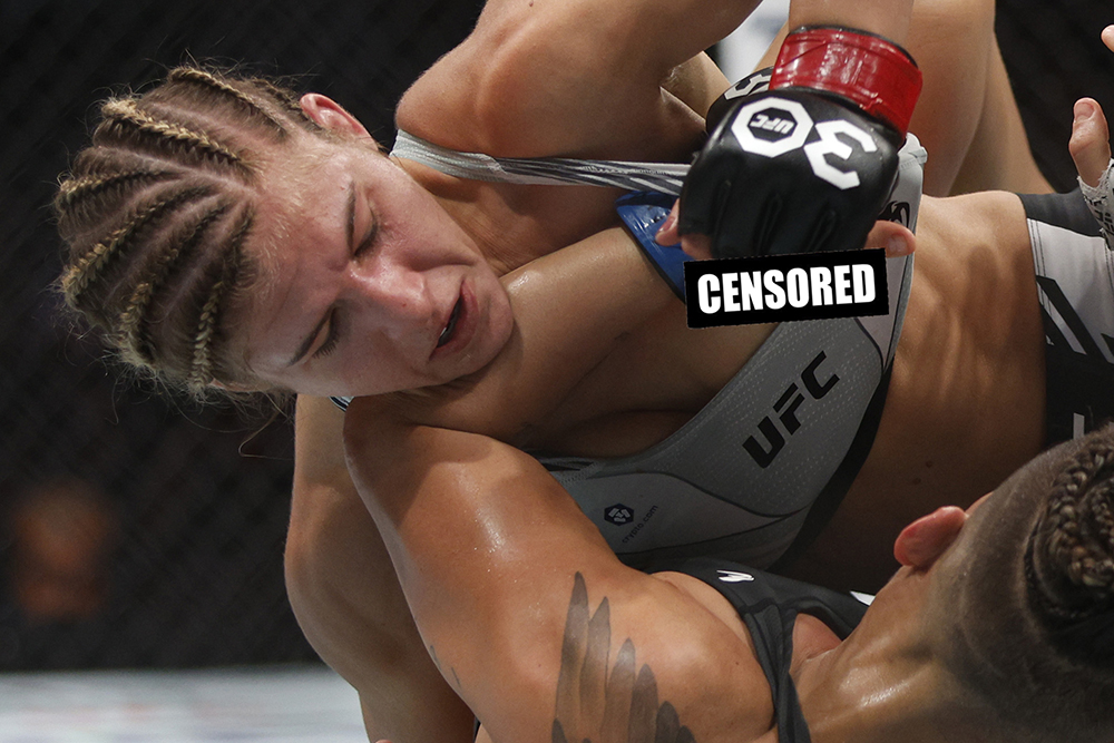 Miranda Maverick prepared for Priscila Cachoeira’s eye antics, but when she tried to pull her shirt down at UFC 291 …