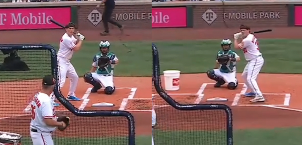 Adley Rutschman impressively switch hit during the Home Run Derby and it was awesome