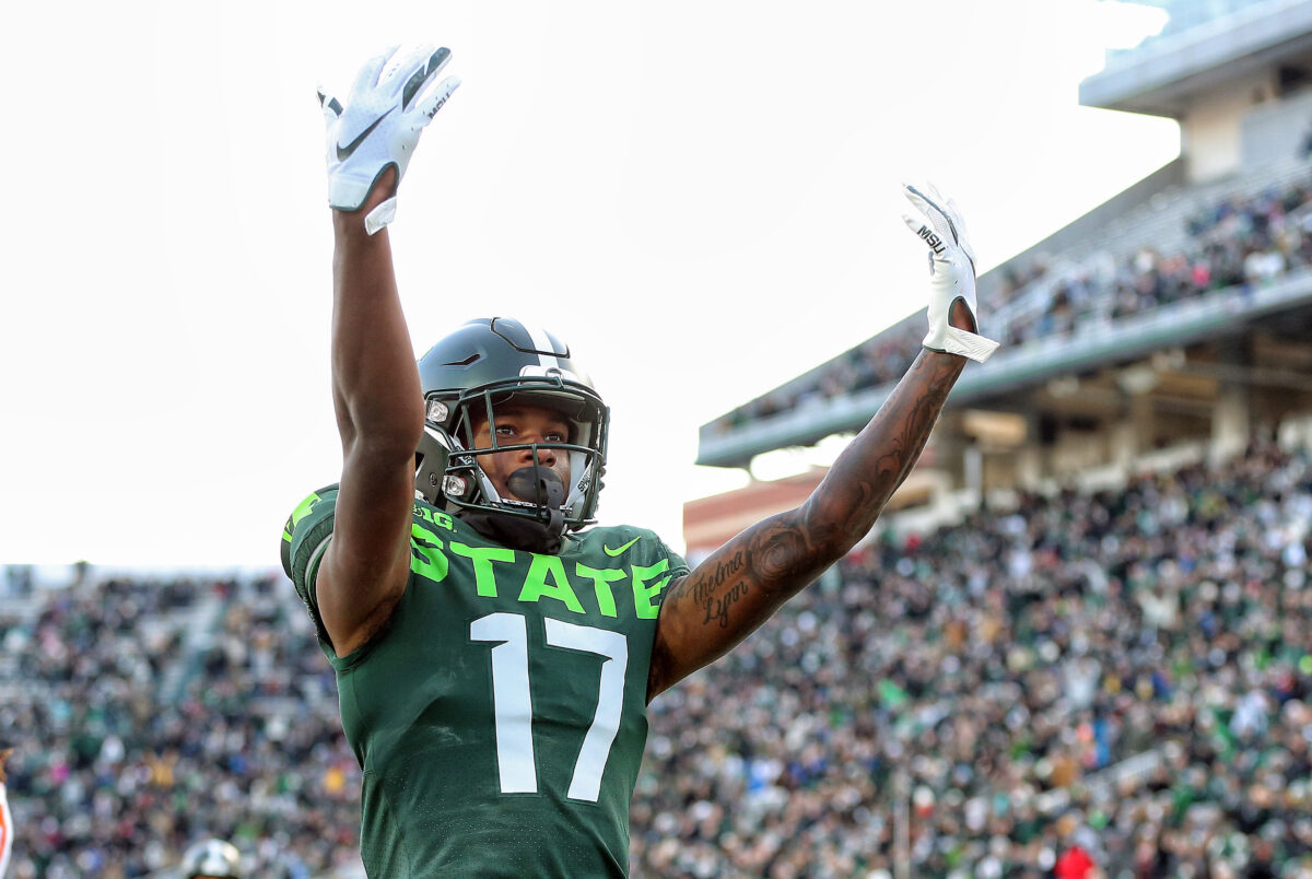 Michigan State football WR Tre Mosley nominated for AFCA Good Works Team for work in community