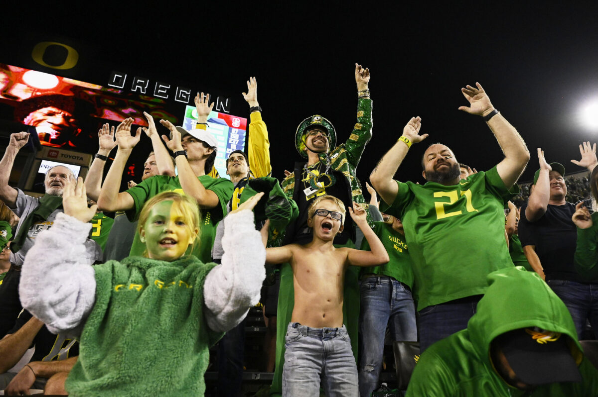 Ducks predicted to be part of two loudest games in 2023 college football season