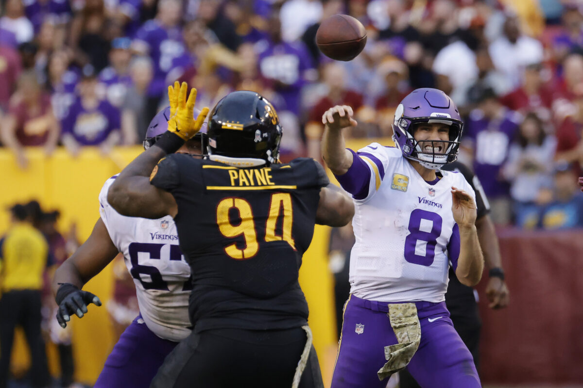 Daron Payne has message for Kirk Cousins after he sacked him last season