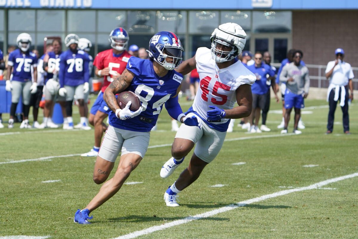 Giants’ Jalin Hyatt hitting absurd speeds in training camp