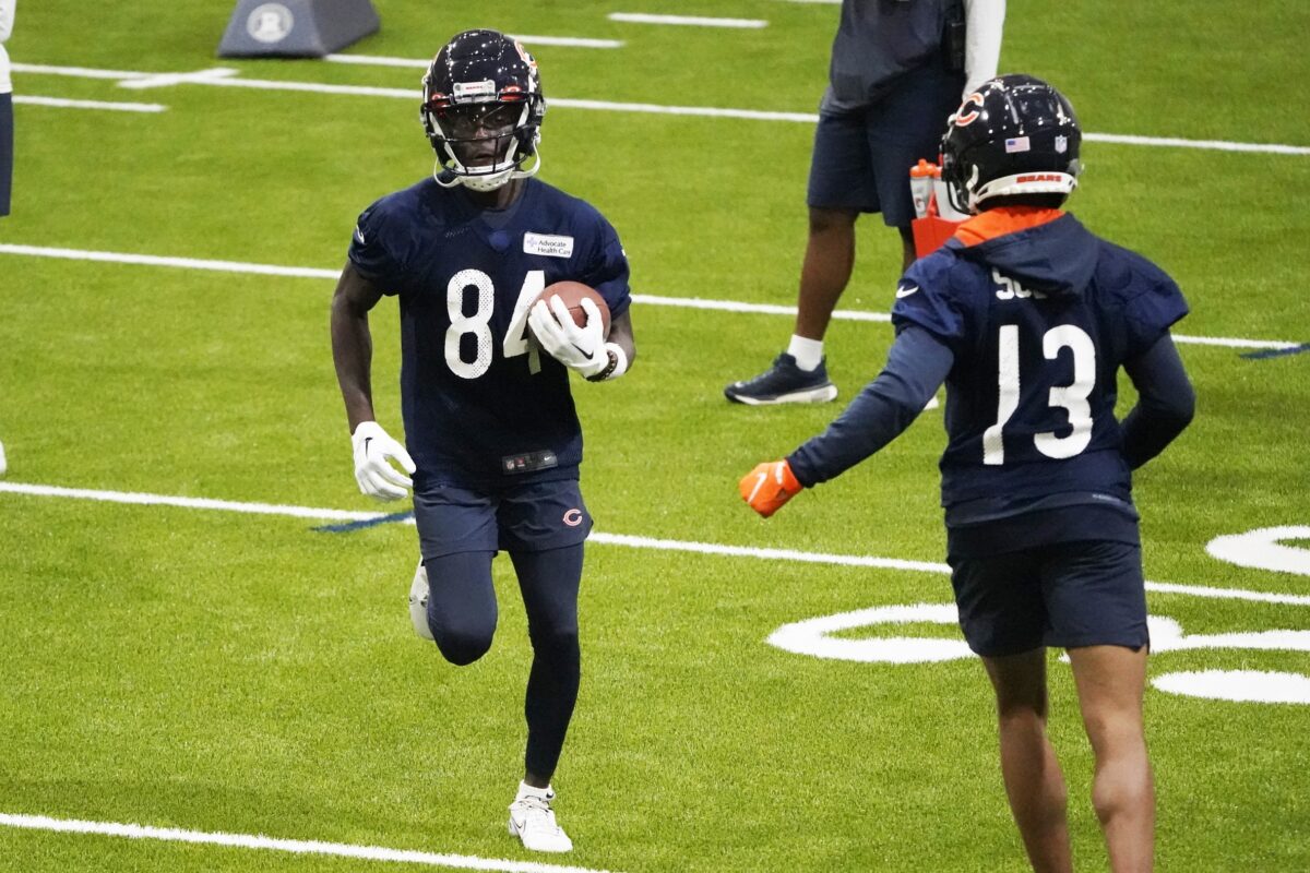 Watch: Former Rutgers star Aron Cruickshank with an acrobatic catch at Chicago Bears training camp