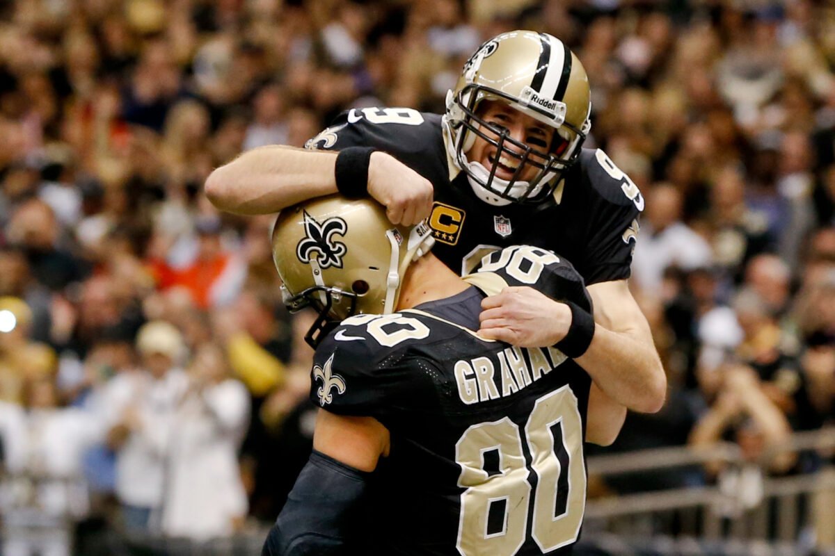Where does Jimmy Graham rank in the New Orleans Saints record books?