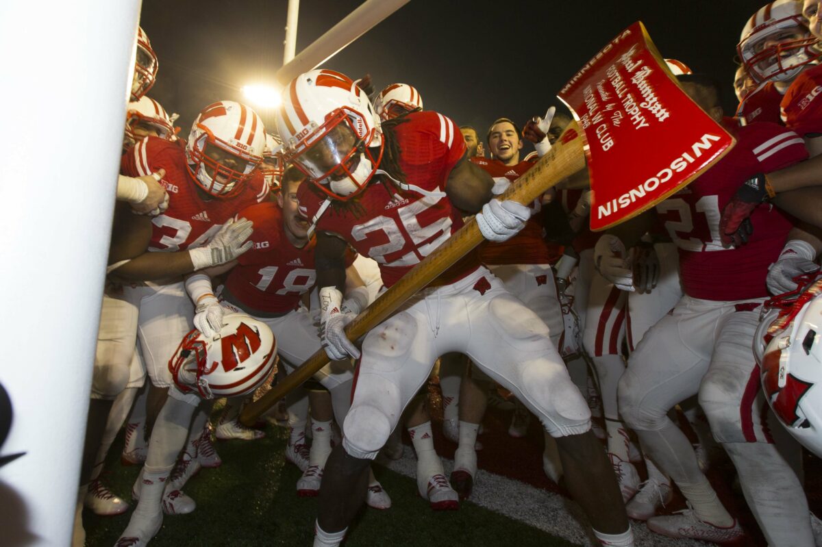 Wisconsin is the only school in FBS history to have running backs do this