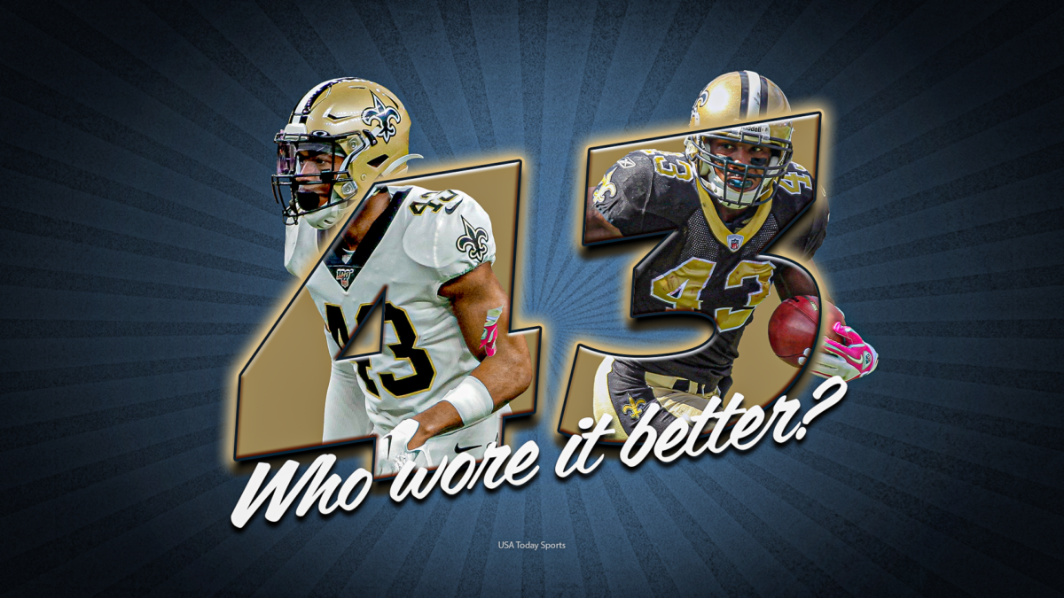 Who was the best Saints player to wear No. 43 for New Orleans?