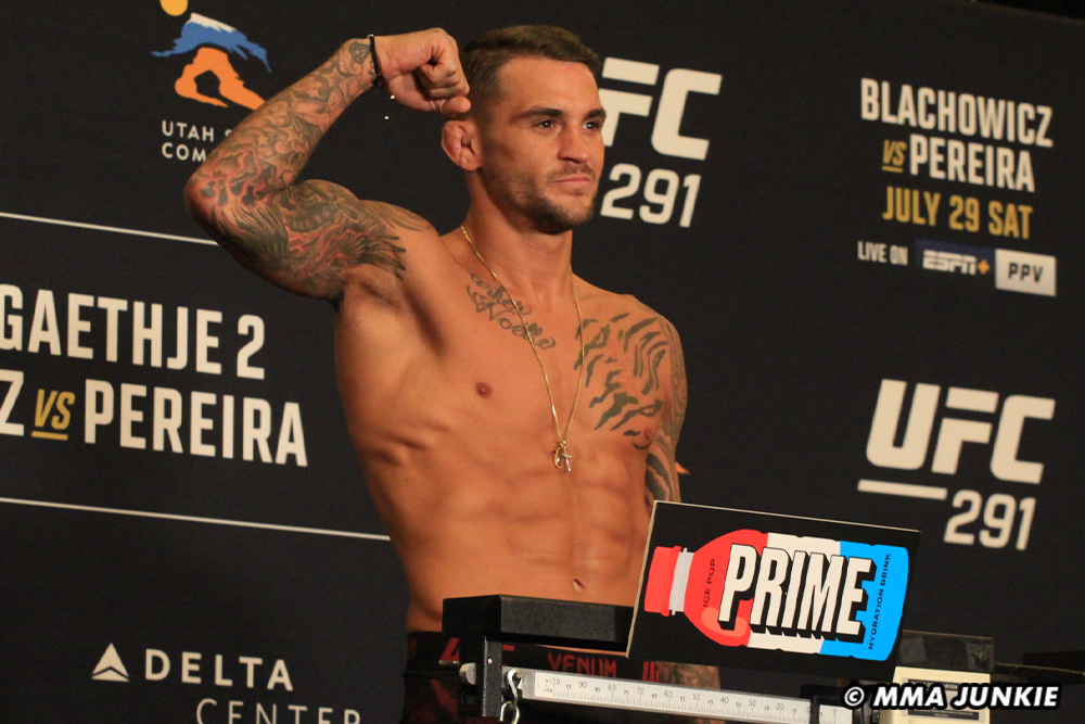 UFC 291 weigh-in results: Headliners set, but two fighters heavy in Salt Lake City
