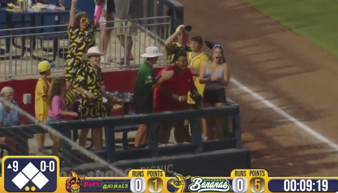 How a fan catching a foul ball literally won a game for the Savannah Bananas