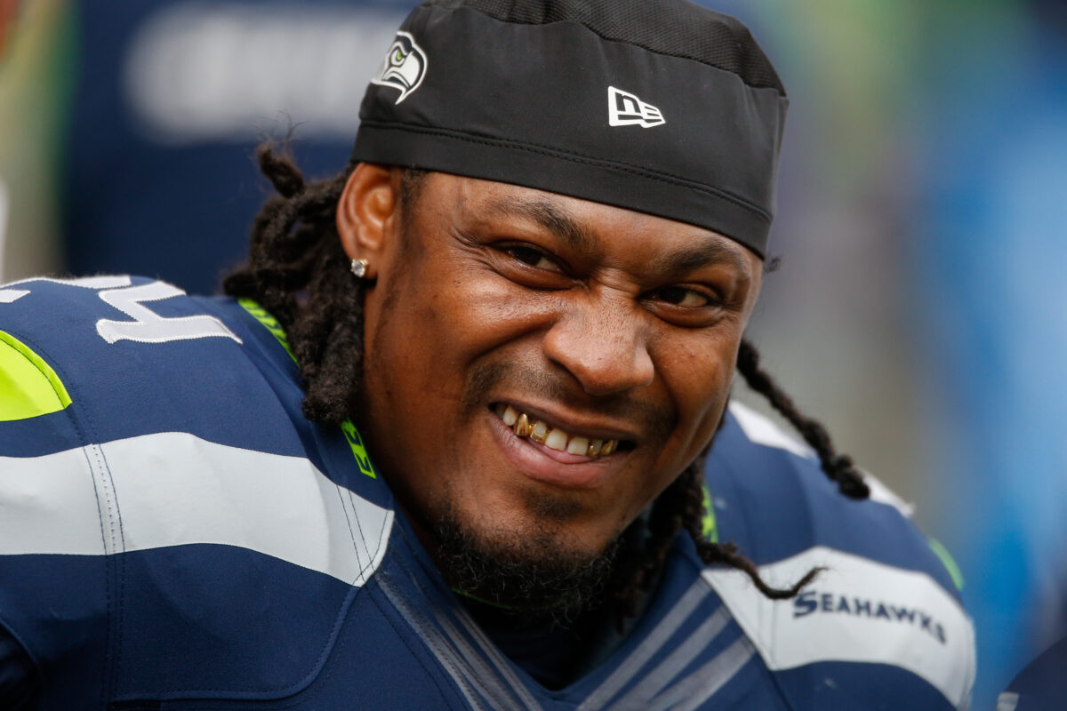 Marshawn Lynch does an awesome impression of Jack Sparrow