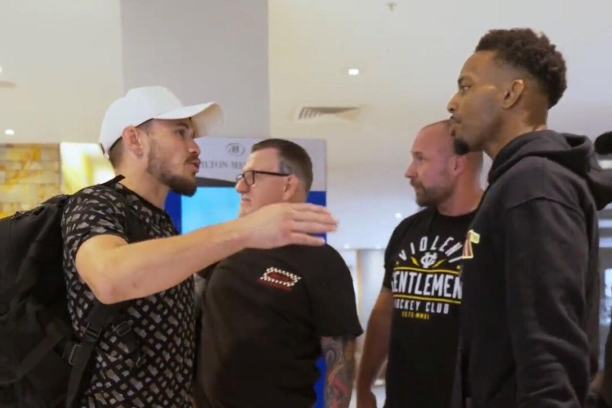 ‘You pulled out, bro’: Watch Lerone Murphy, Nathaniel Wood argue in UFC London hotel lobby