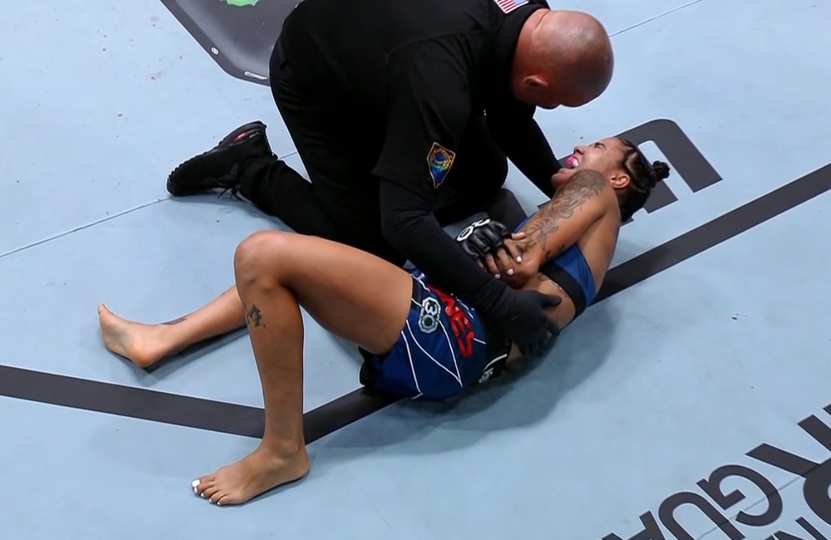 UFC on ESPN 49 video: Istela Nunes suffers nasty injury in opening minute vs. Viktoriia Dudakova
