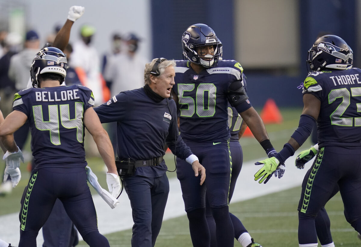 Pete Carroll tells K.J. Wright what kind of players he wants