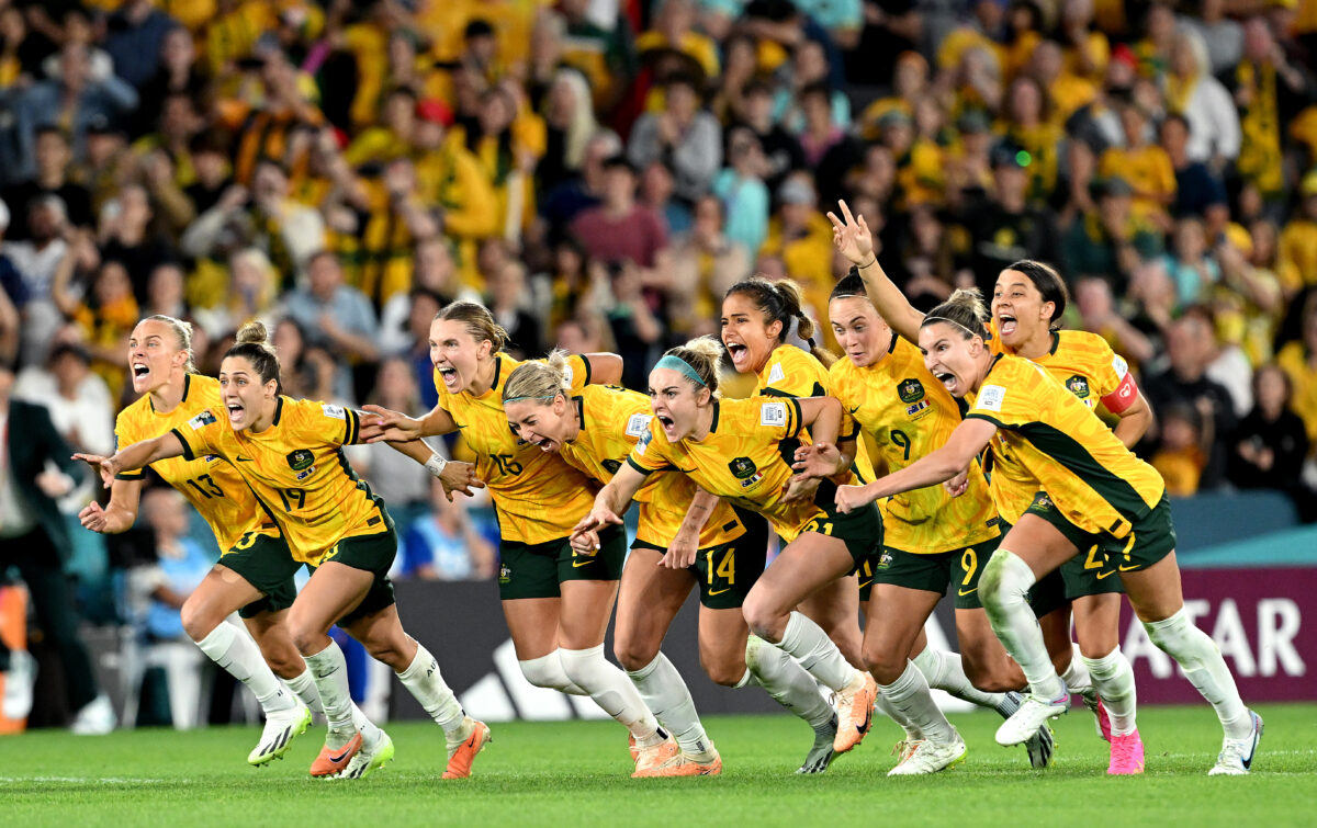Australia’s historic World Cup win over France sparked the best celebration from passengers aboard flight