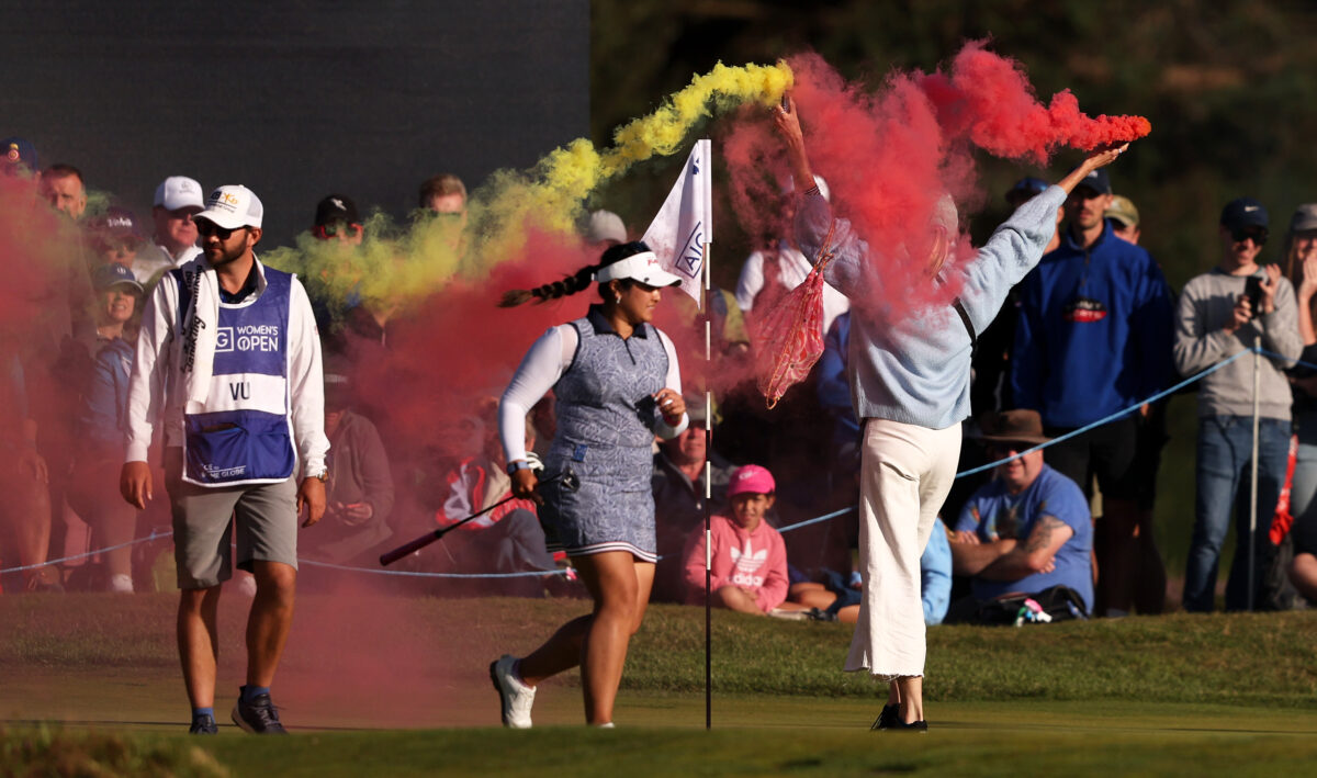 Photos: Protesters invade green during final round of 2023 AIG Women’s Open