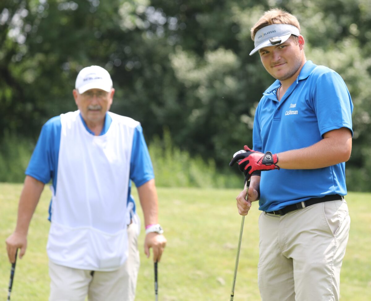 With his grandfather as his caddie, this legally blind golfer is winning international acclaim