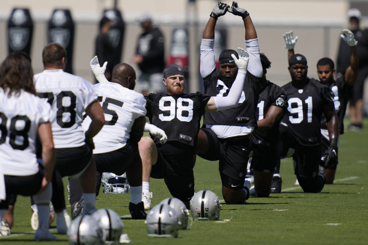 Watch: Maxx Crosby mic’d up on Raiders first padded practice