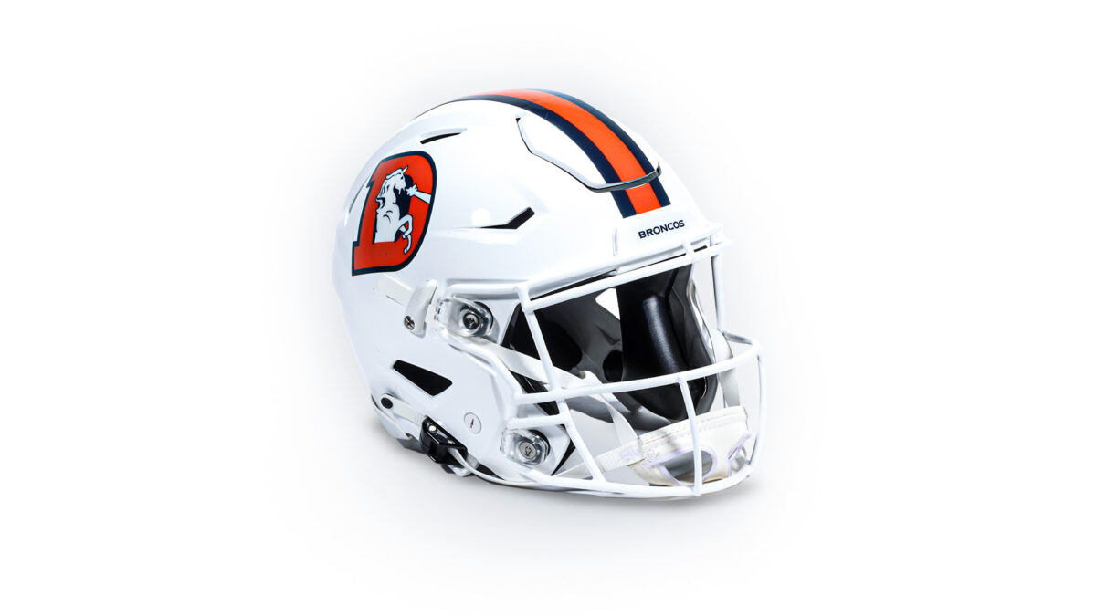Broncos will wear new alternate white helmet in 2 games this season