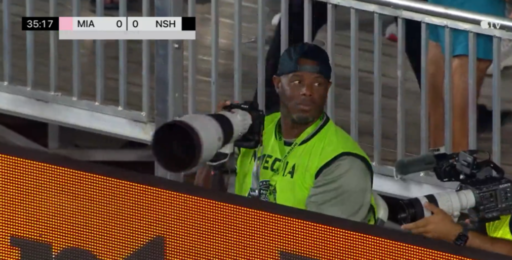 MLB legend Ken Griffey Jr. worked as a photographer at one of Lionel Messi’s Inter Miami matches