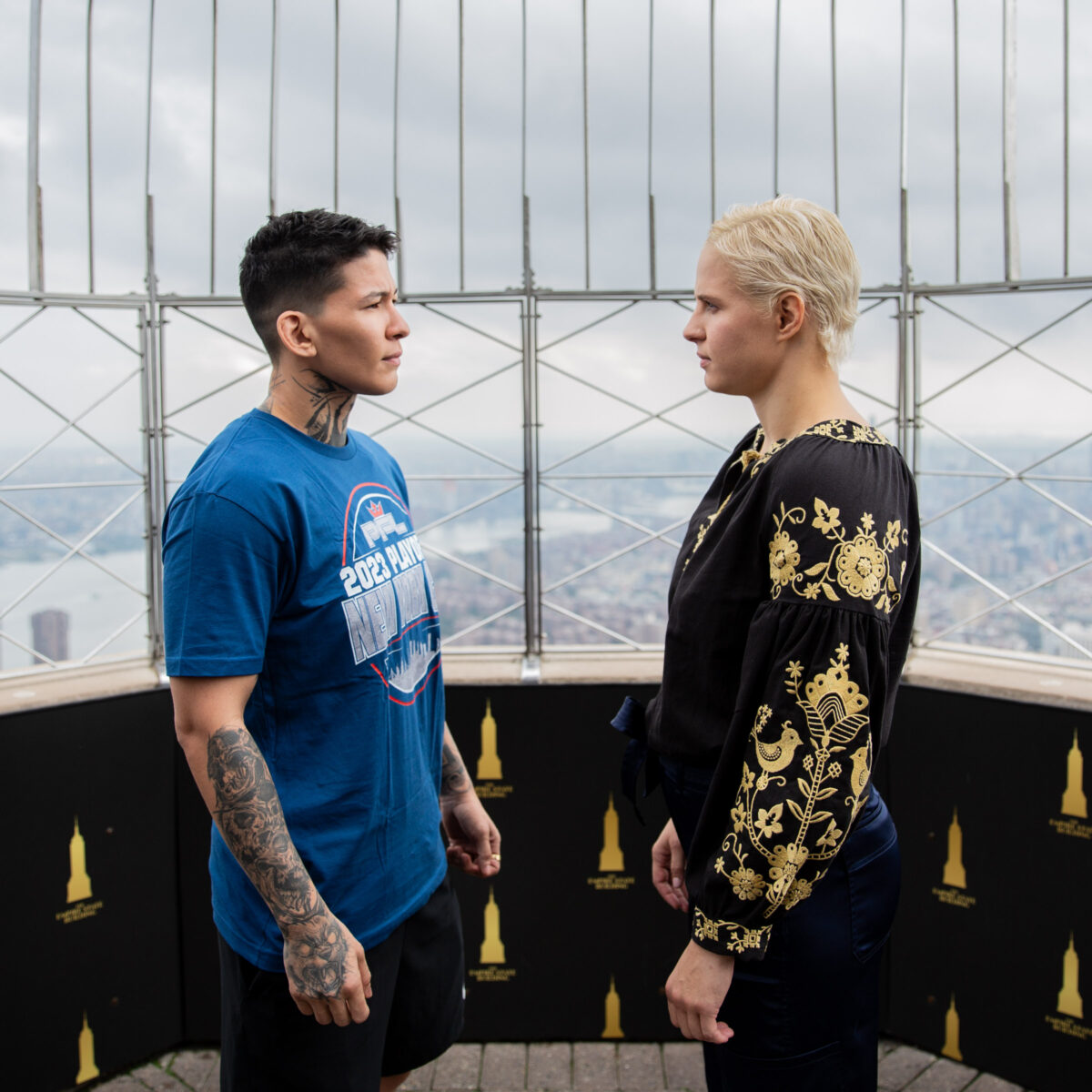 Photos: 2023 PFL Playoffs 2 main, co-main event faceoffs atop Empire State Building