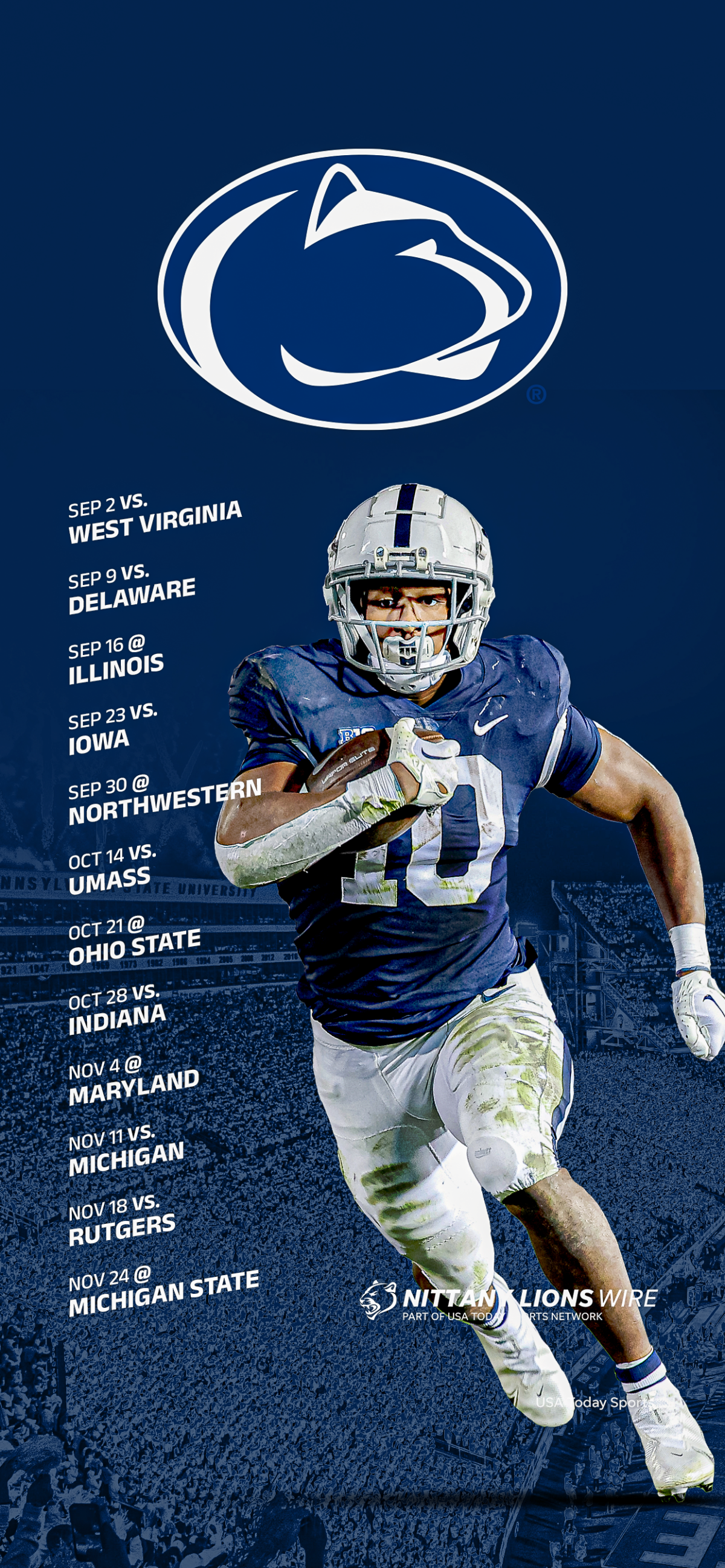 2023 Penn State Football Schedule: Downloadable Smartphone Wallpaper