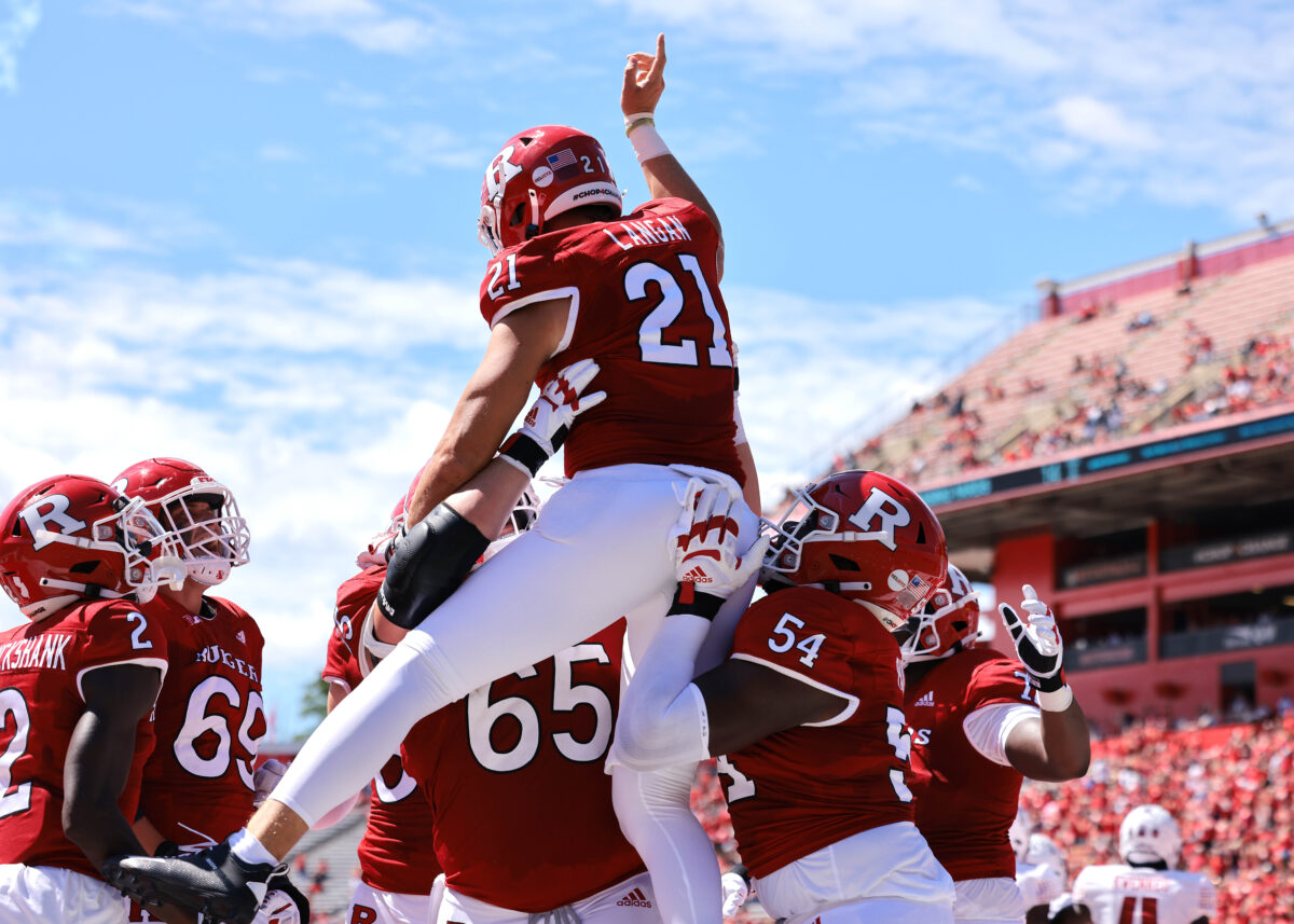 NBC Sports asks Rutgers tight end Johnny Langan what Big Ten school has the ‘wildest student section’