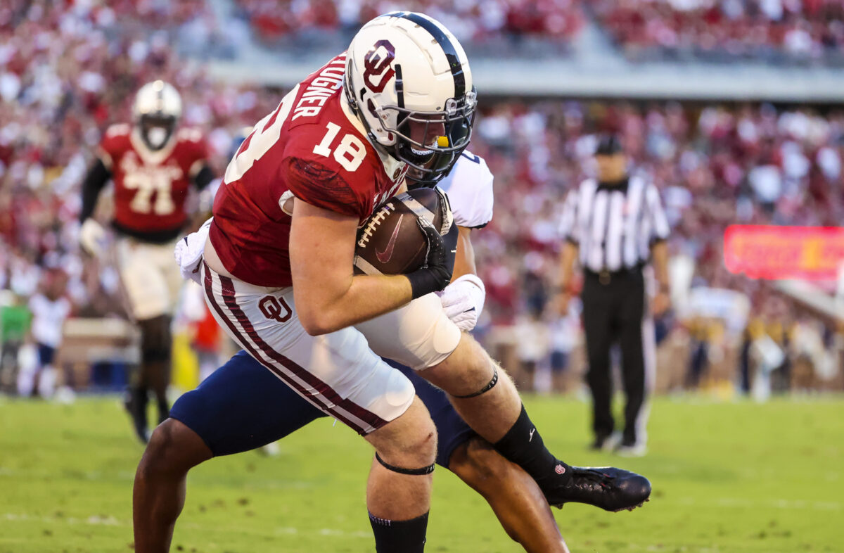 Oklahoma’s Austin Stogner returns to fill a void at tight end