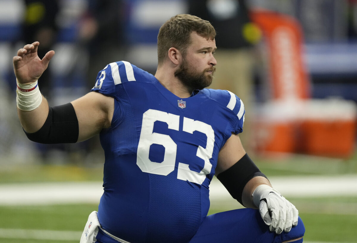 Colts’ Danny Pinter carted off field with ankle injury