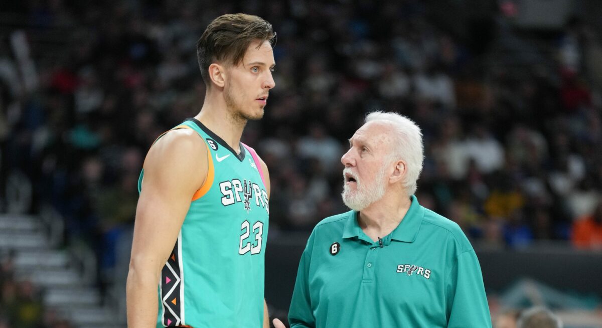 Spurs’ Zach Collins shares hilarious Gregg Popovich story: ‘You’re not shooting anymore’