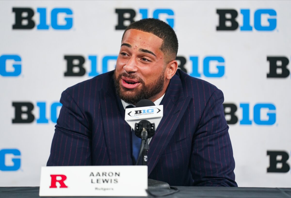 Rutgers football: Using ‘one word,’ how did Aaron Lewis describe Greg Schiano at Big Ten Media Days?