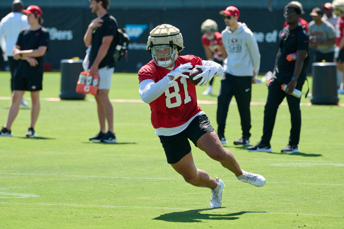49ers rookie TE says George Kittle has been a ‘tremendous help’ in training camp