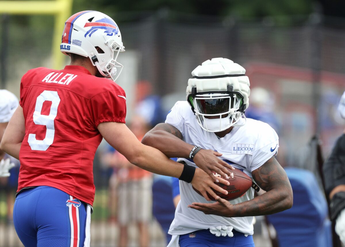 WATCH: RB Damien Harris mic’d up during Bills training camp