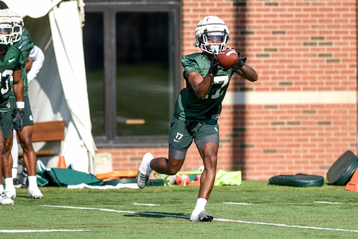 WATCH: MSU wide receivers securing highlight catches during practice