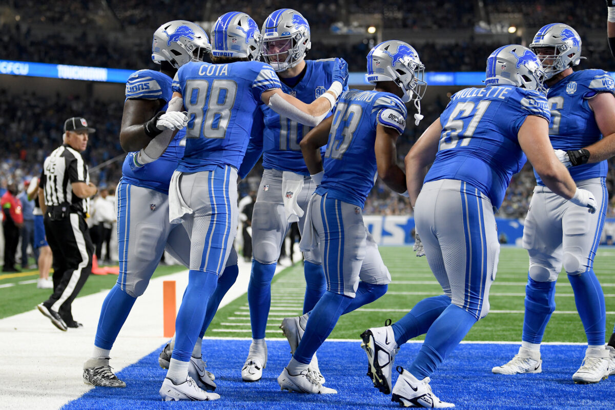 LOOK: Chase Cota scores first NFL touchdown in preseason game with Lions