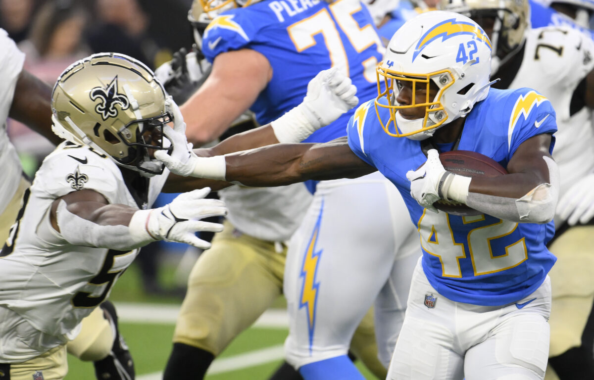 Report: RB Elijah Dotson makes Chargers’ 53-man roster