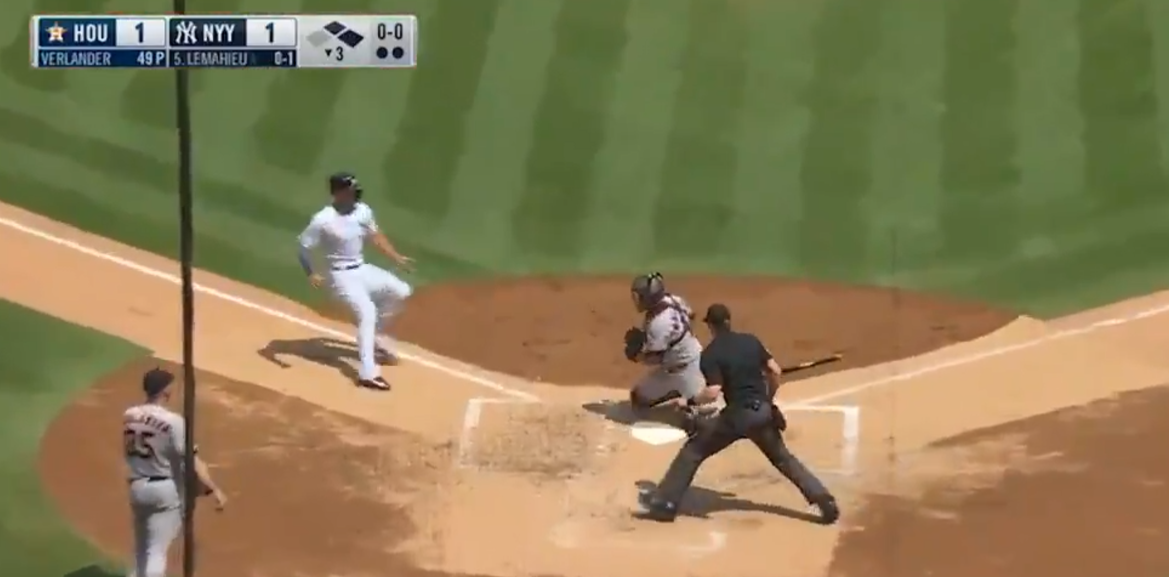 Giancarlo Stanton seemingly jogged to home plate for an easy out and was ripped for it