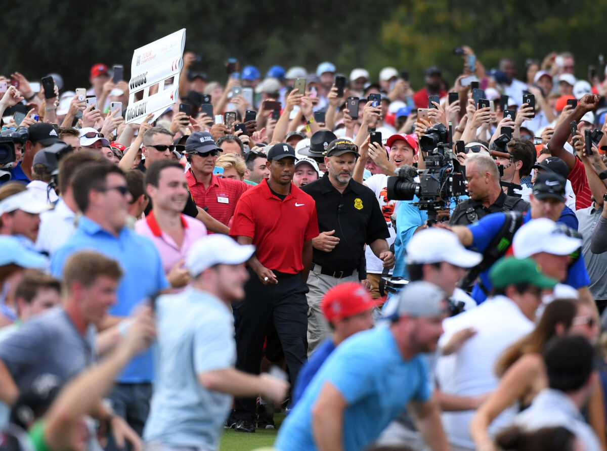 Five years ago, fans stormed East Lake to follow Tiger Woods march to victory