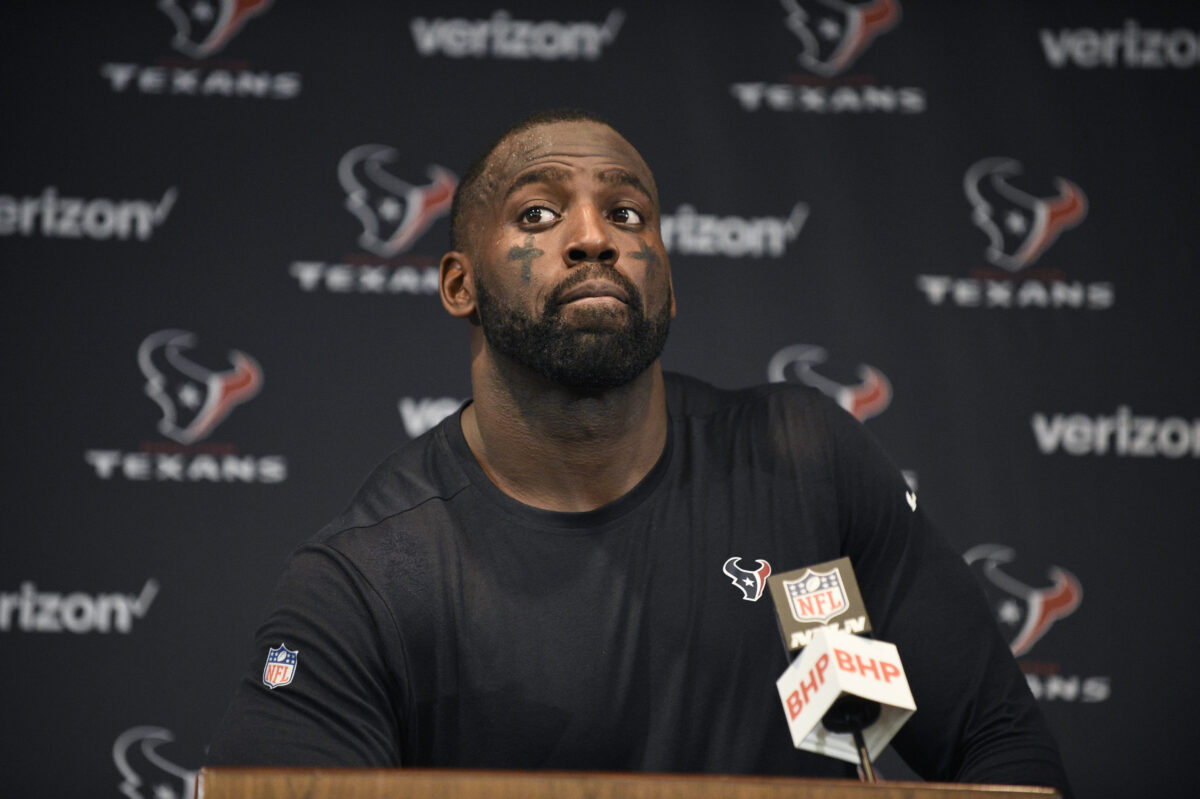 WATCH: K-9 units take down former Texans’ Whitney Mercilus for USAA Salute to Service