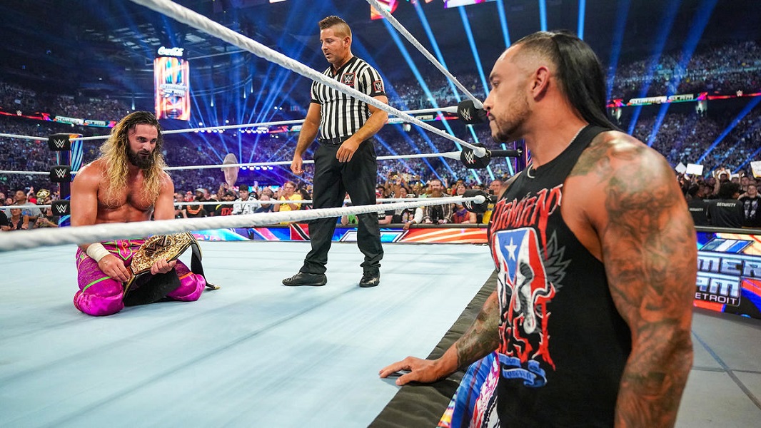 SummerSlam results: Close but no cash-in as Seth Rollins retains against Finn Balor