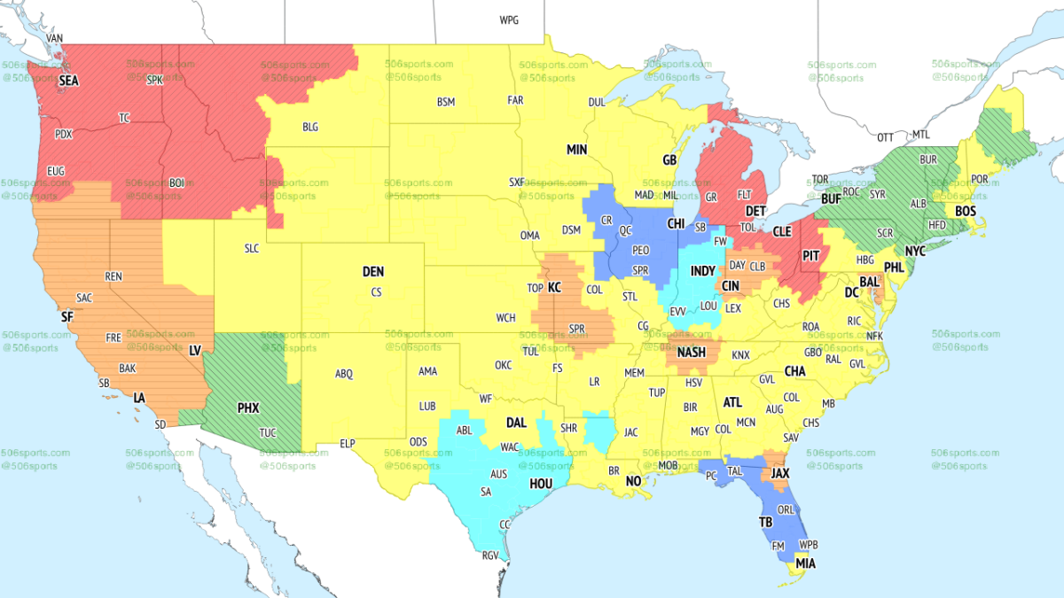 TV broadcast map for Bears vs. Bucs in Week 2