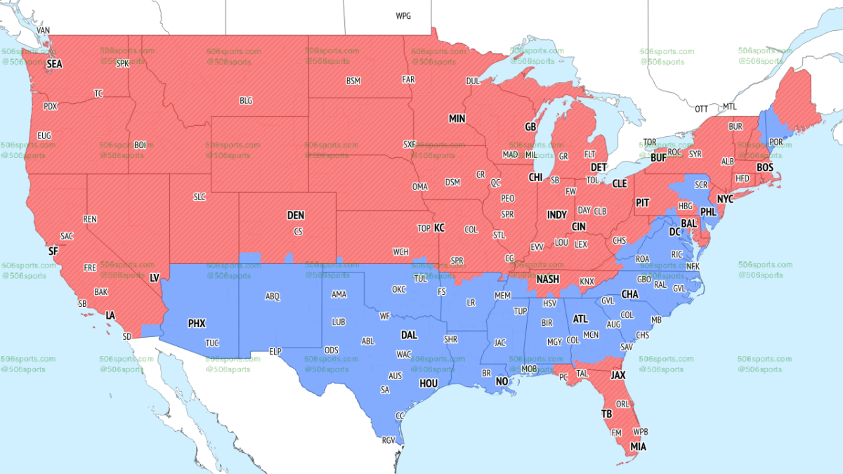 TV broadcast map for Bears vs. Chiefs in Week 3