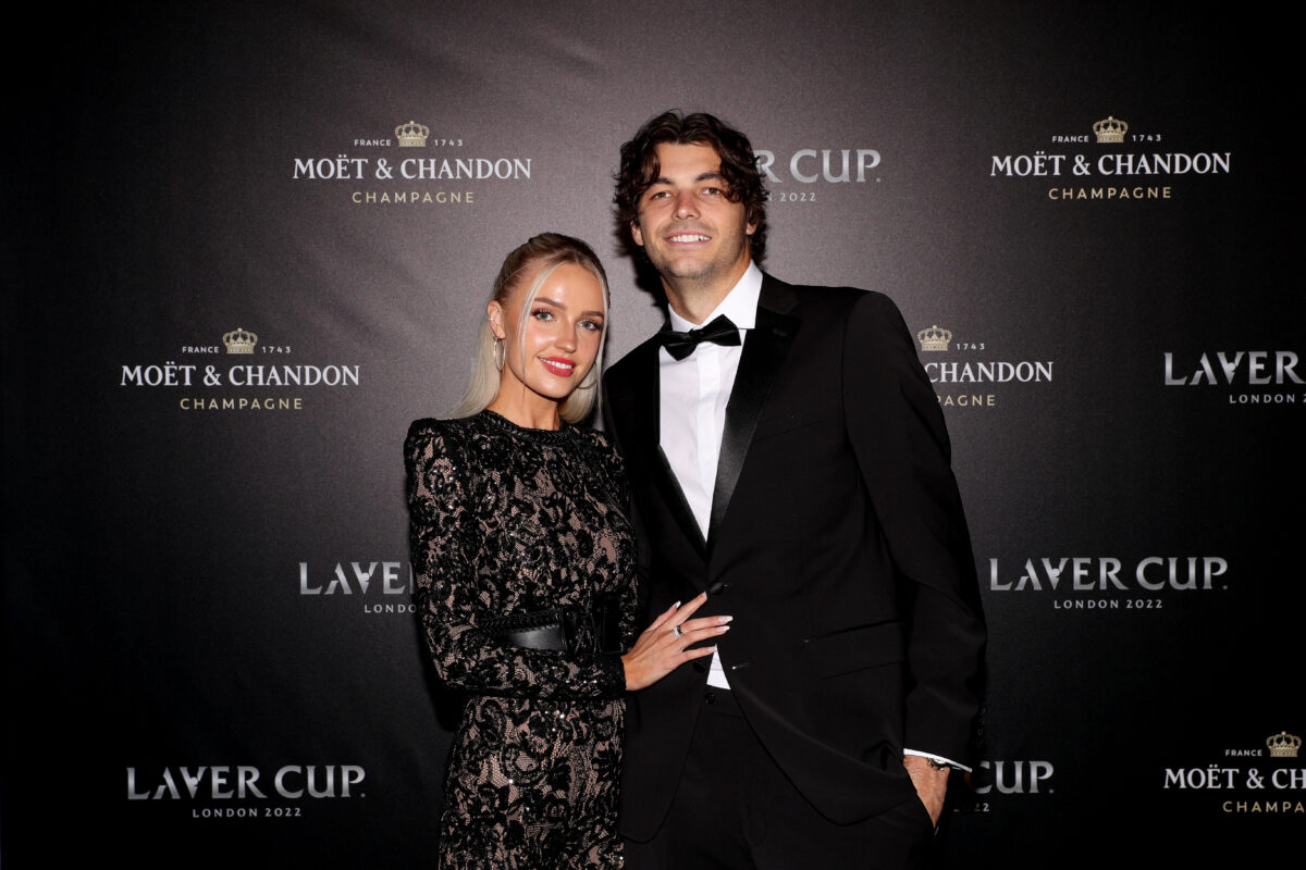 Taylor Fritz and girlfriend Morgan Riddle in images