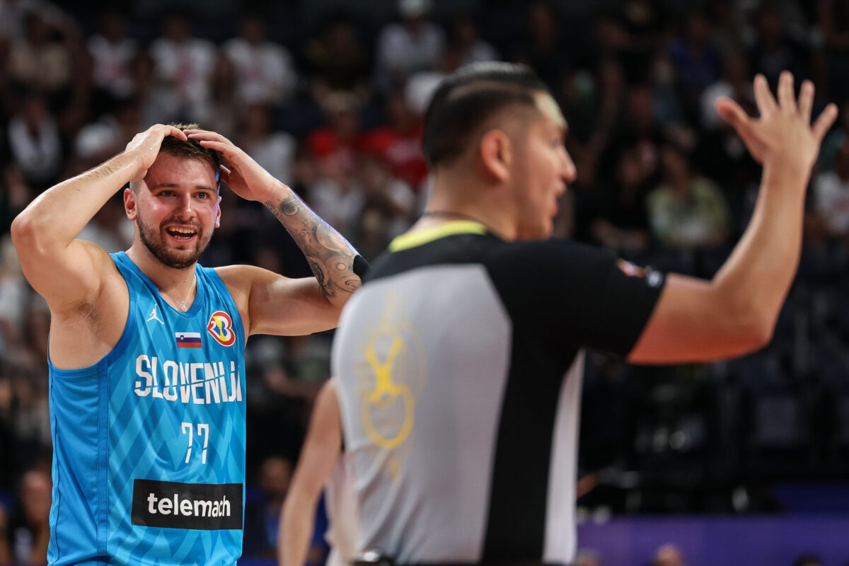 Luka Doncic complaining to referees: A gallery
