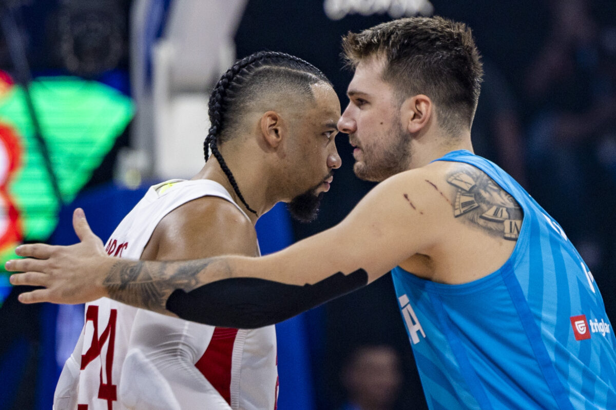 PHOTOS: Dillon Brooks duels Luka Doncic as Canada advances to World Cup semifinals