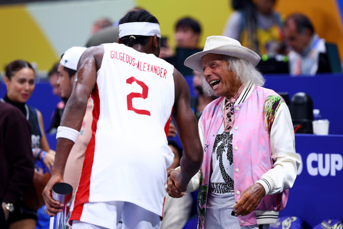 Shai Gilgeous-Alexander celebrates with James Goldstein and other pictures of the day at the World Cup
