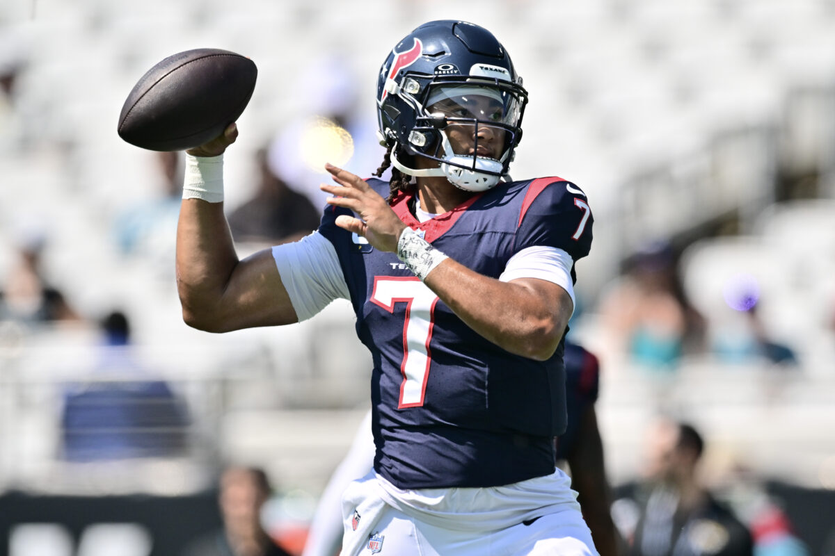 WATCH: Texans QB C.J. Stroud hits WR Tank Dell deep against the Jaguars