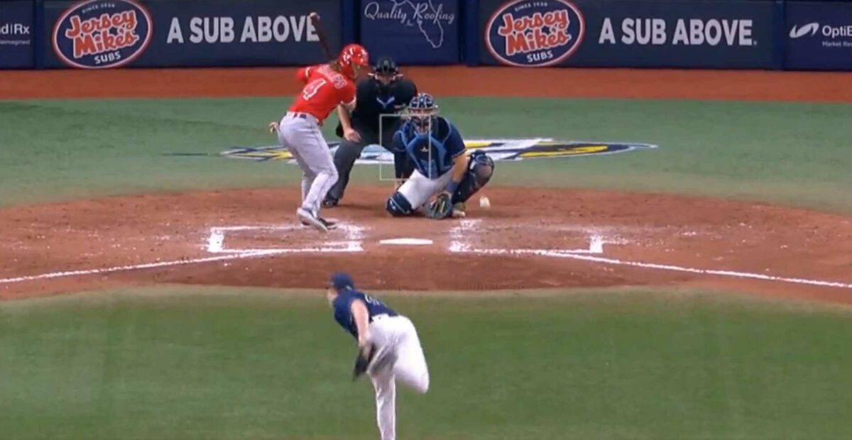 Rays’ Kevin Kelly threw a frisbee-like sweeper that broke 21 inches
