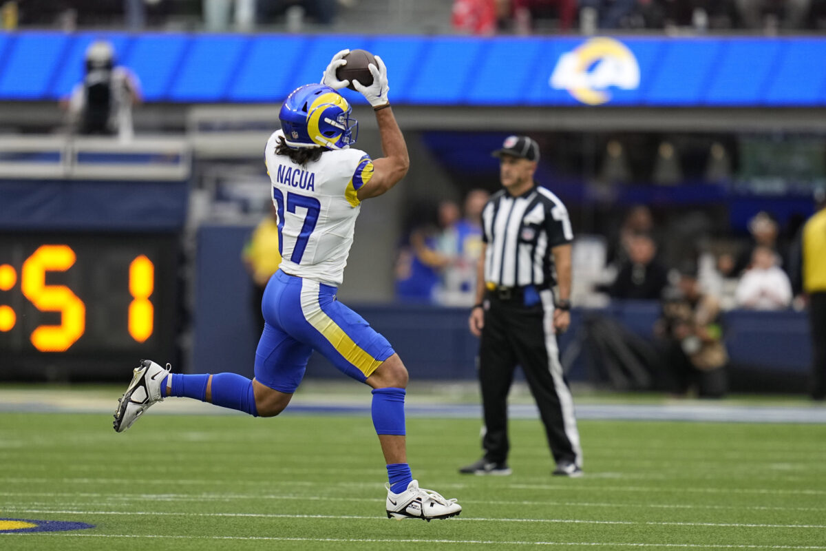 Watch: Puka Nacua makes slick one-handed catch vs. Bengals