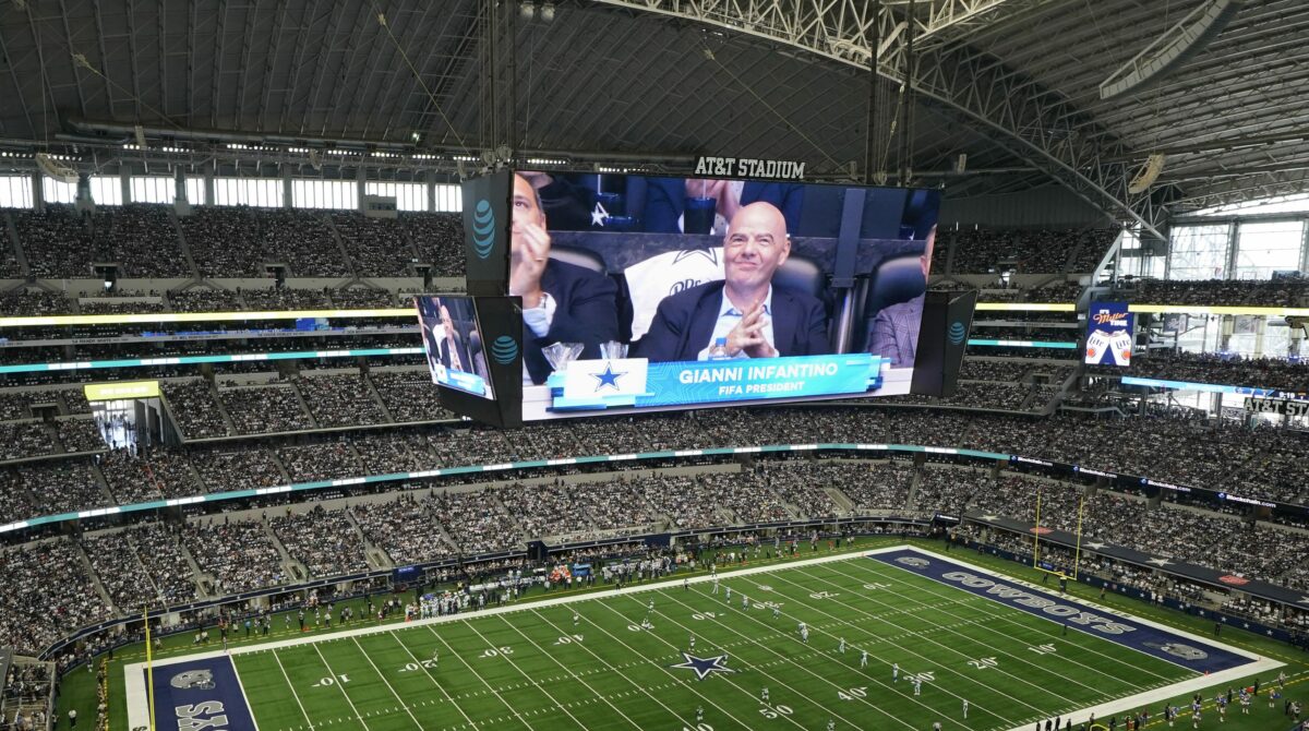 Infantino booed as 2026 World Cup tour stops at Dallas Cowboys game