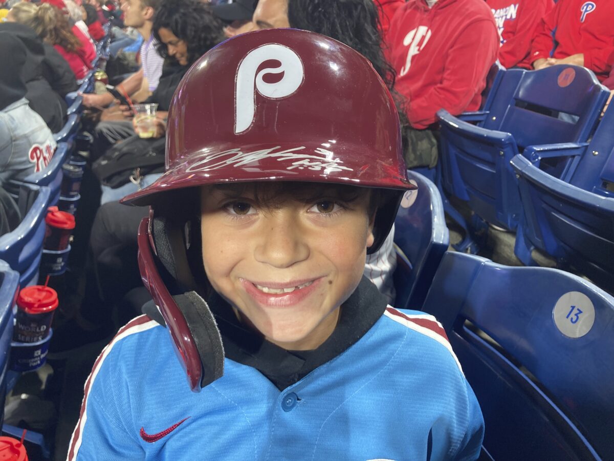 Even the kid who got Bryce Harper’s tossed batting helmet roasted Angel Hernandez
