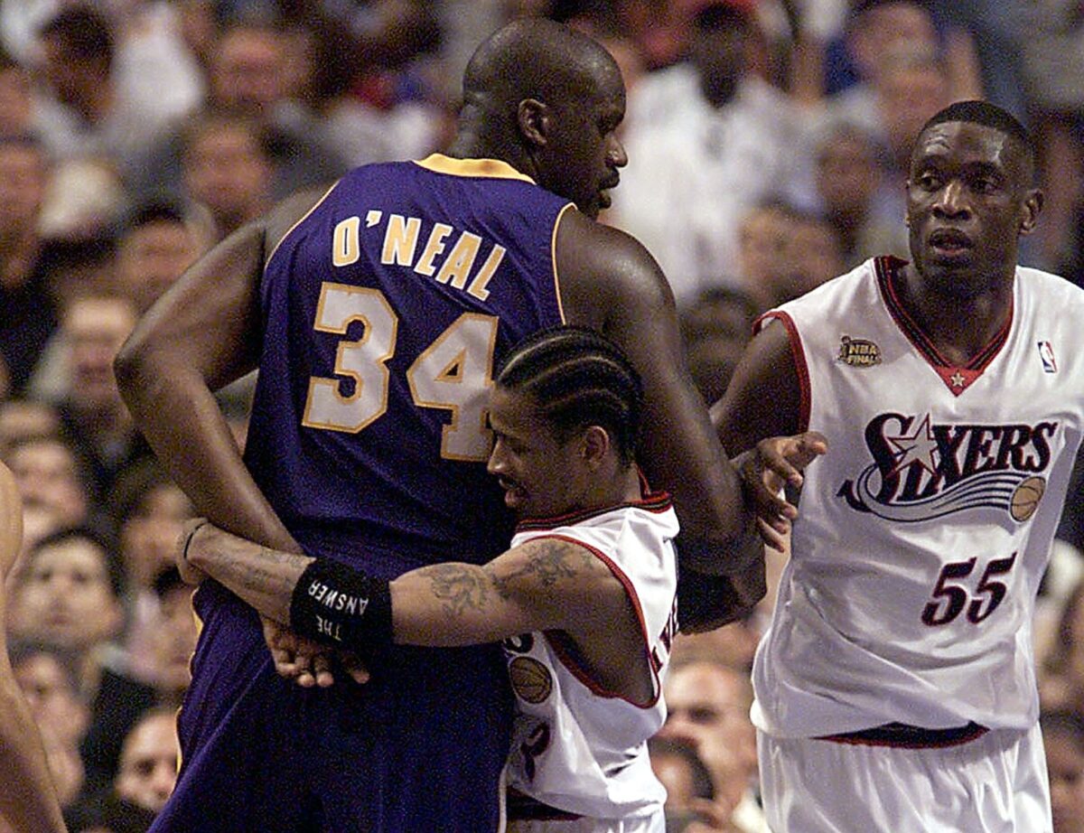 Sixers’ Allen Iverson tells story of him trying to foul Shaquille O’Neal